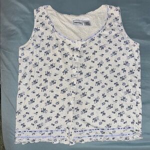 Bobbie Brooks Cream Polka Dot Tank Top